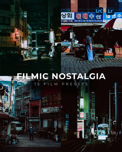 Filmic Nostalgia - 15 Film Lightroom Presets
