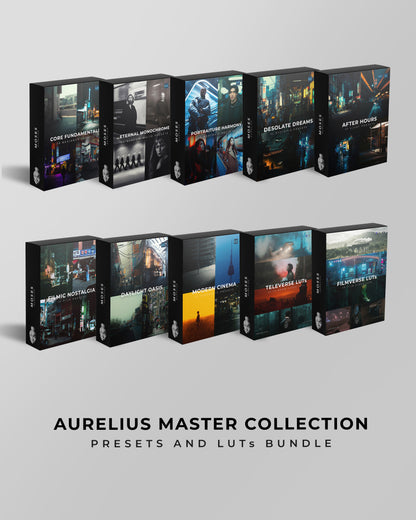 Aurelius Master Collection - 125 Presets & 75 LUTs (Preset Upsell)