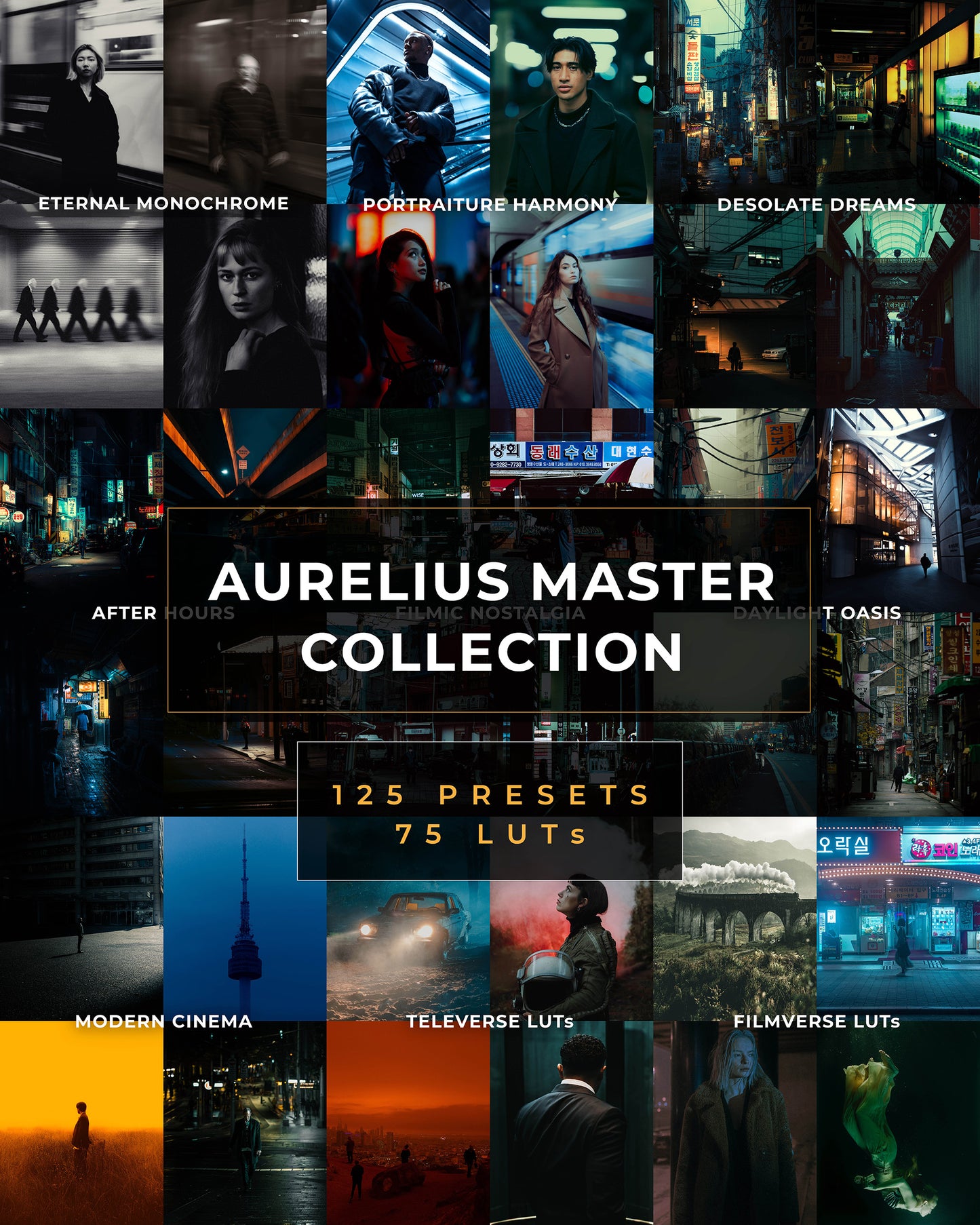 Aurelius Master Collection - 125 Presets & 75 LUTs (Preset Upsell)